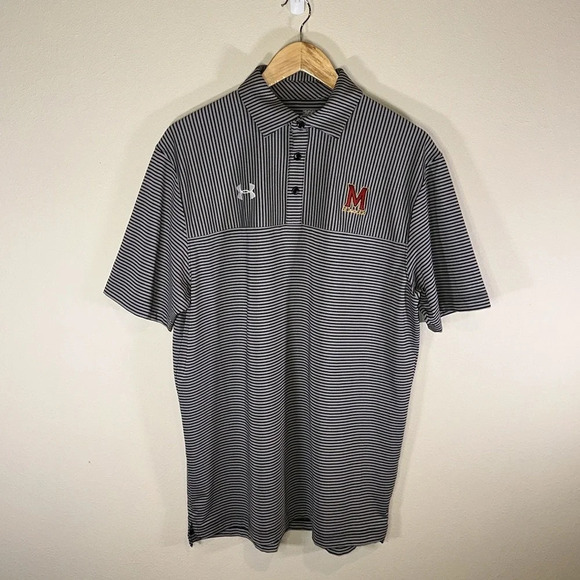 Men’s Under Armour Maryland Terrapins Short Sleeve Polo Shirt NWT Athletic - Picture 6 of 6